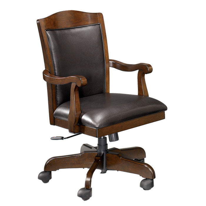 Teak Wood with Leatherette Office Chair | Armrest and Revolving Chair | Executive Chair | Director Chair