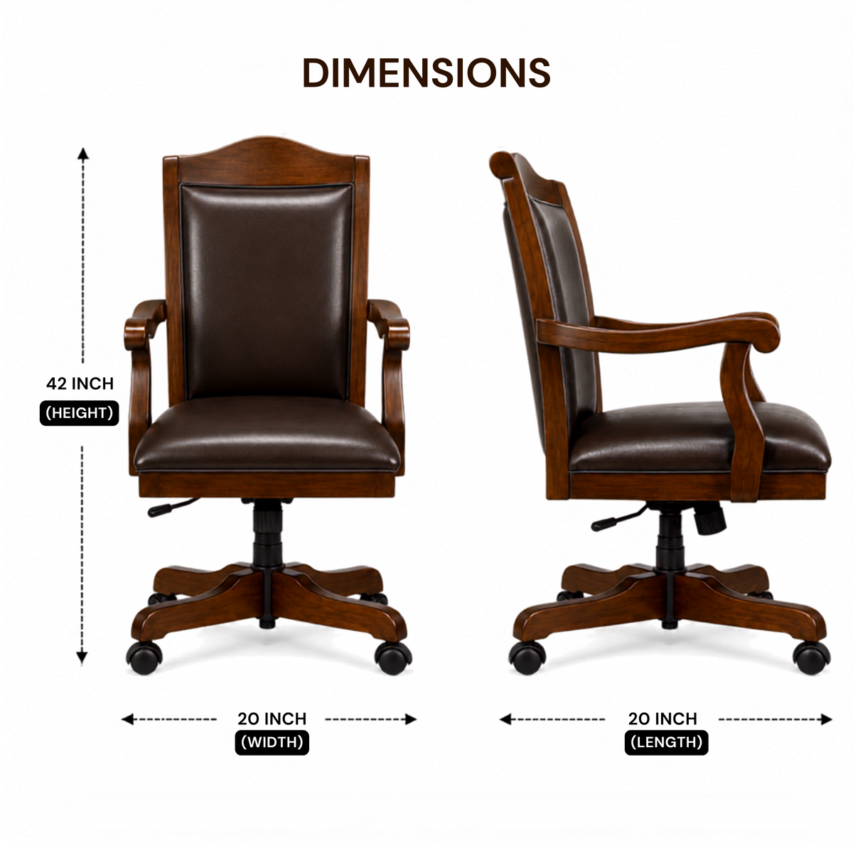 Director Chair for Royal office Furniture Luxury Premium Leatherette with Hand-carving Wooden