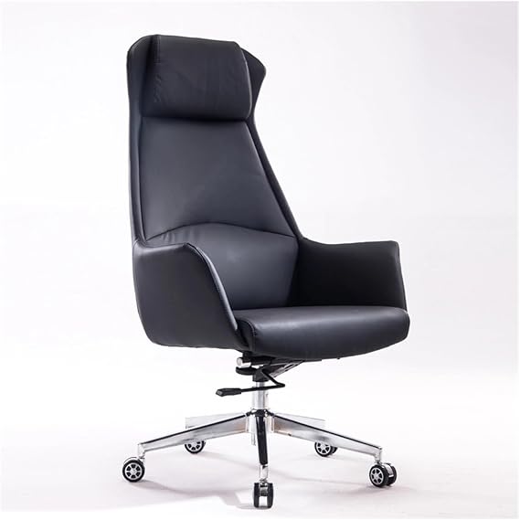 Premium High Back Executive Office Chair with Fixed Padded Arms, Tilt & Height Lift, Chrome Base for Director Cabin & Home Office