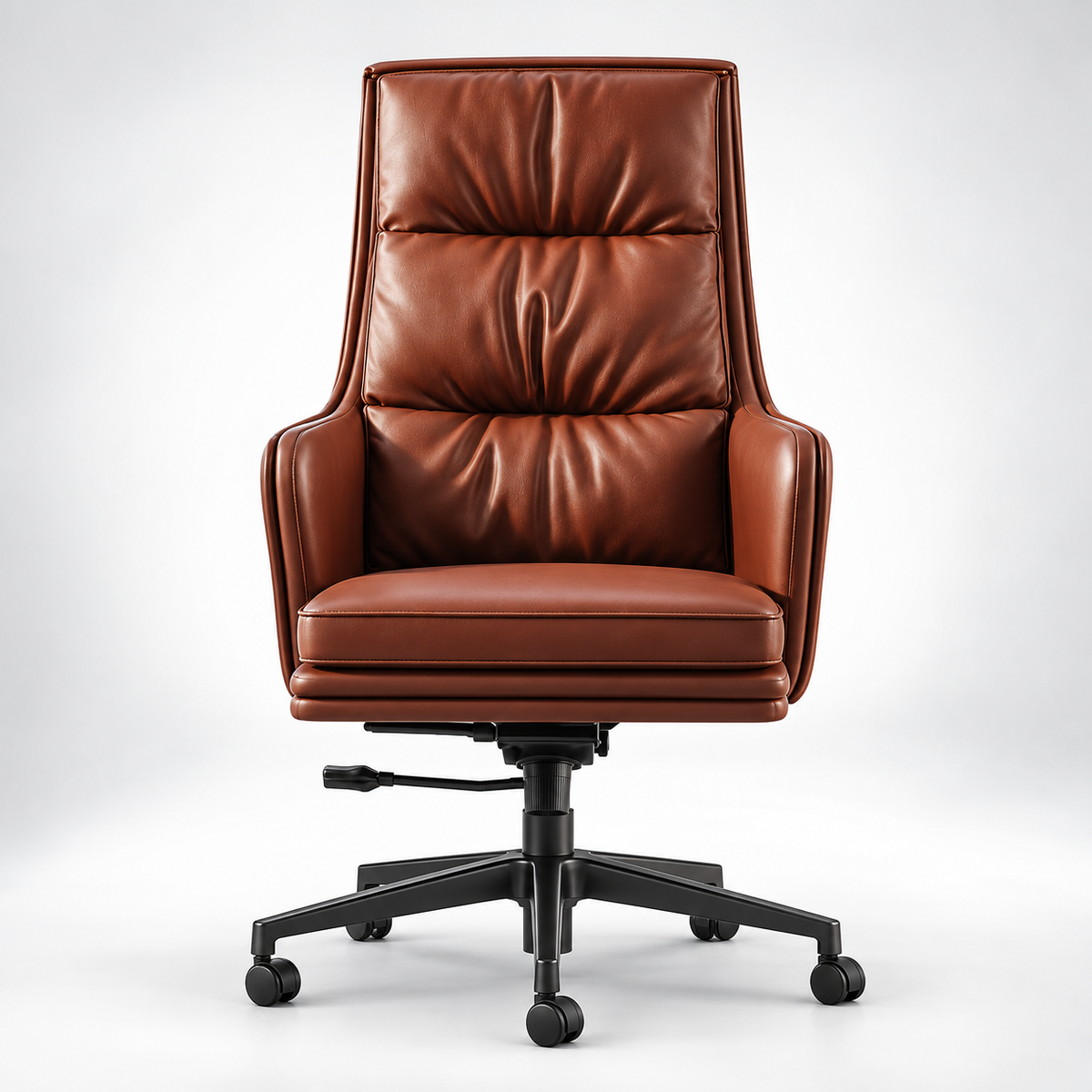 Premium High Back Executive Office Chair with Padded Armrests, Tilt Mechanism, Height Adjustment & Smooth Mobility for Home and Office