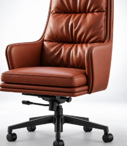 Premium High Back Executive Office Chair with Padded Armrests, Tilt Mechanism, Height Adjustment & Smooth Mobility for Home and Office