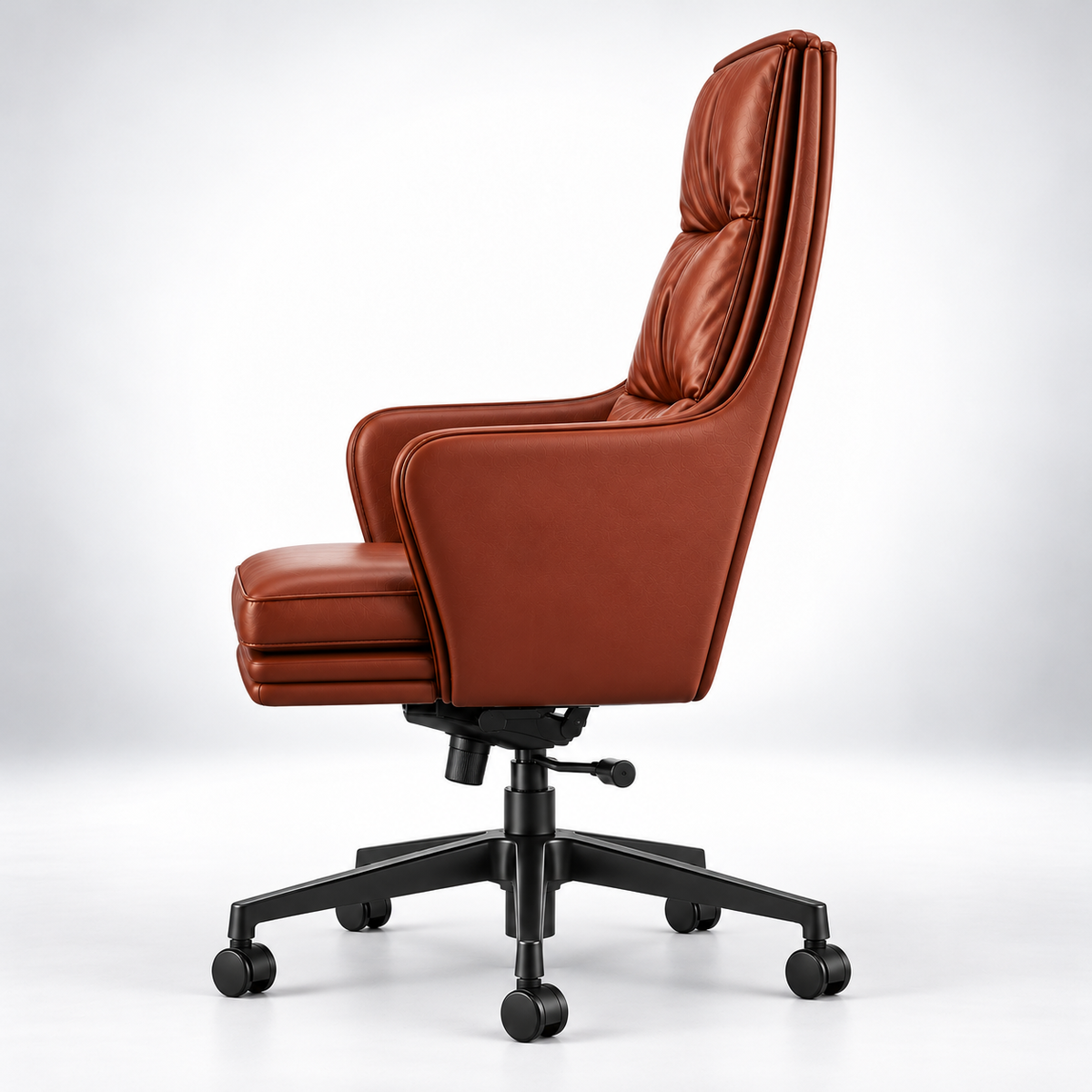 Premium High Back Executive Office Chair with Padded Armrests, Tilt Mechanism, Height Adjustment & Smooth Mobility for Home and Office