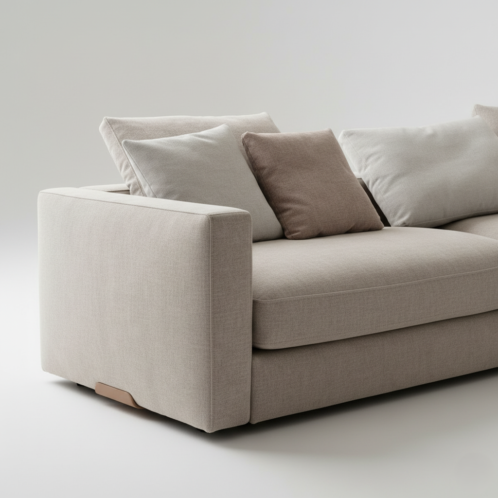 Corner Sectional L- Shape 5 Seater Modern Soda Made in Marandi wood with Suede Velvet Upholstery - Best Design Sofa  (Sofa Only)