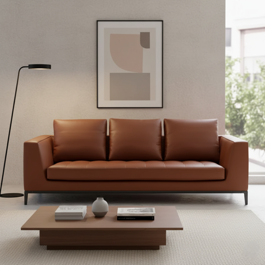 3 Seater Sofa For Home Furniture with Wide Armrests and Comfortable Back Support