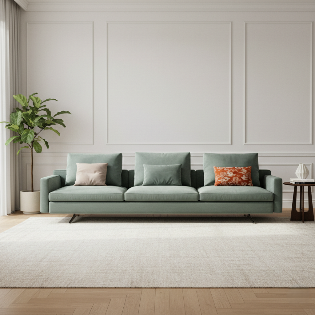 3 Seater Modern Italian Sofa Designed to Enhance Living Room Luxury Comfort and Contemporary Interior Style