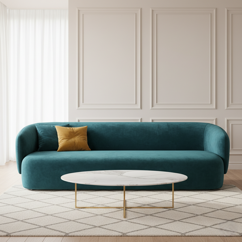 इटैलियन डिज़ाइन और मुलायम बैठने की सुविधा और टिकाऊ निर्माण के साथ घरेलू फर्नीचर के लिए आधुनिक 3 सीटर सोफा - शानदार के लिए एकदम सही