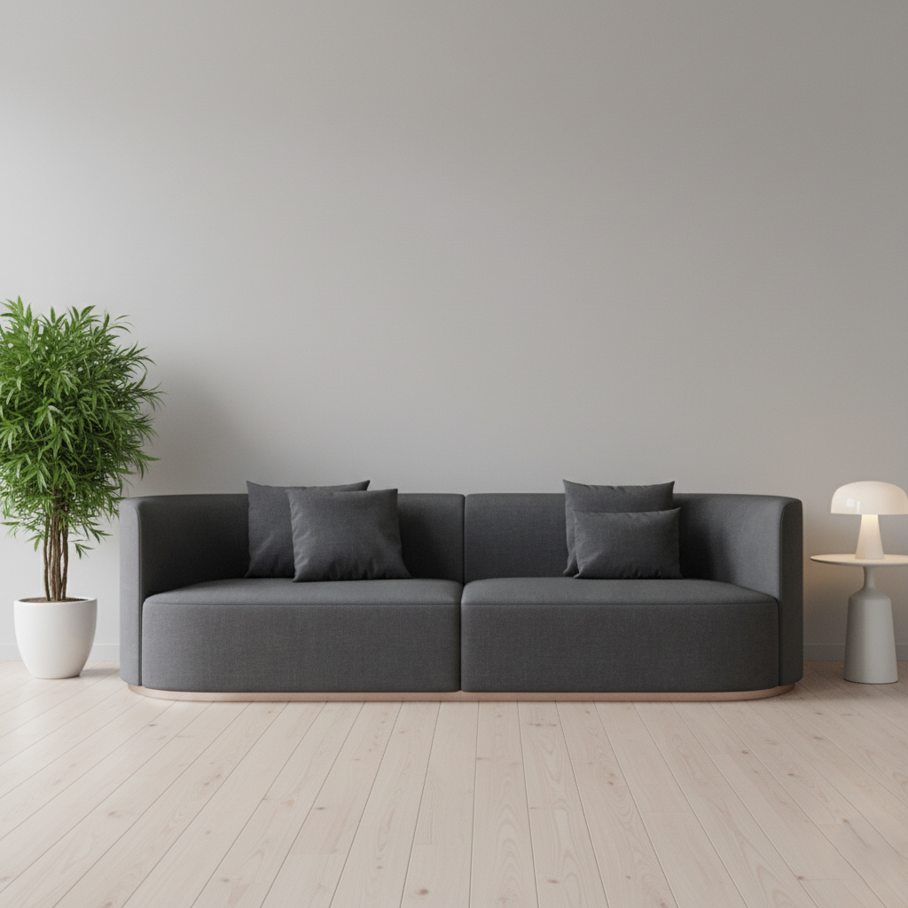 घरेलू फर्नीचर के लिए लक्ज़री सोफा, प्लाईवुड और साबर कपड़े से बना अनोखा डिज़ाइन, और लिविंग रूम के लिए सबसे आरामदायक सोफा