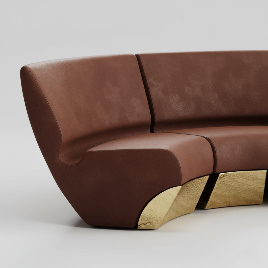 घर के फर्नीचर के लिए लक्जरी डिज़ाइन मॉड्यूलर सोफा, लेदरेट के साथ प्लाईवुड से बना, उच्च घनत्व वाले फोम के साथ, लिविंग रूम के लिए टिकाऊ और आरामदायक