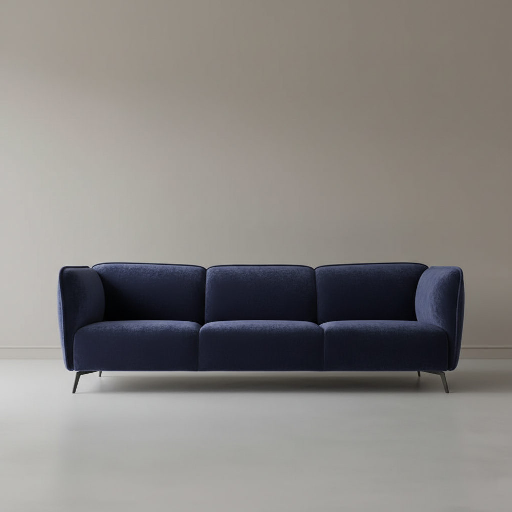 3 Seater sofa for Home Furniture Fabric Velvet with Wooden Frame and Perfect for Living Room