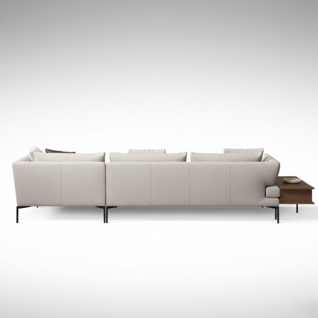 Home and Living Room Luxury Design 4 Seater Sofa made wooden and Upholstery with metal Legs, Modern Look in the Home-Grey