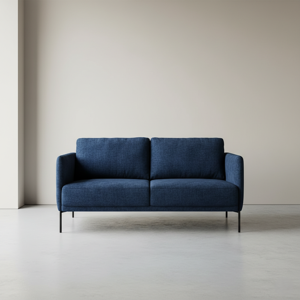 फ़ैब्रिक अपहोस्ट्री और सॉफ्ट पैडेड फोम के साथ घरेलू फ़र्नीचर के लिए स्टाइलिश डिज़ाइन वाला सोफा, उच्च गुणवत्ता