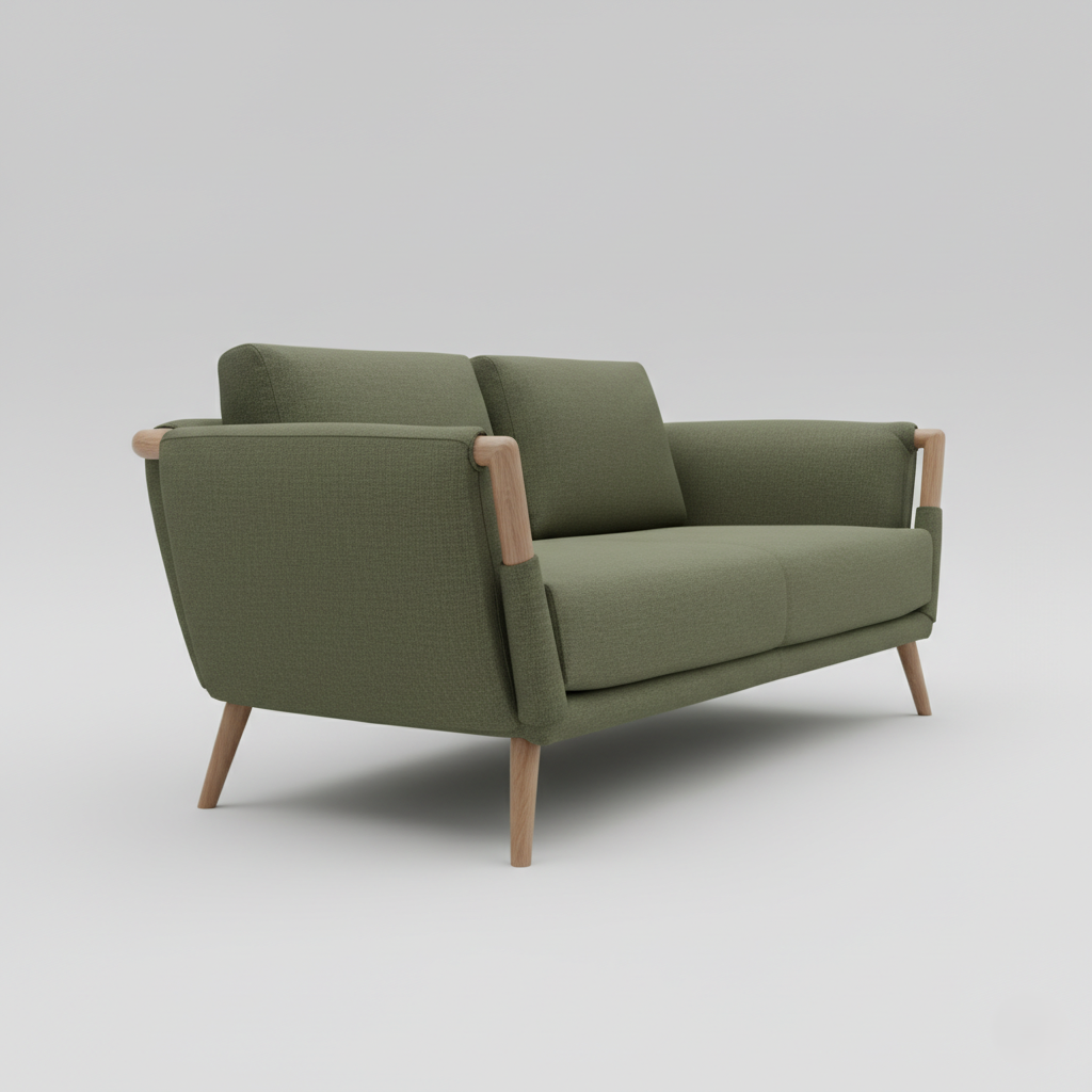 2-Seater Italian Sofa with Modern Aesthetics, Premium Upholstery, Compact Form, and Elegant Design Perfect