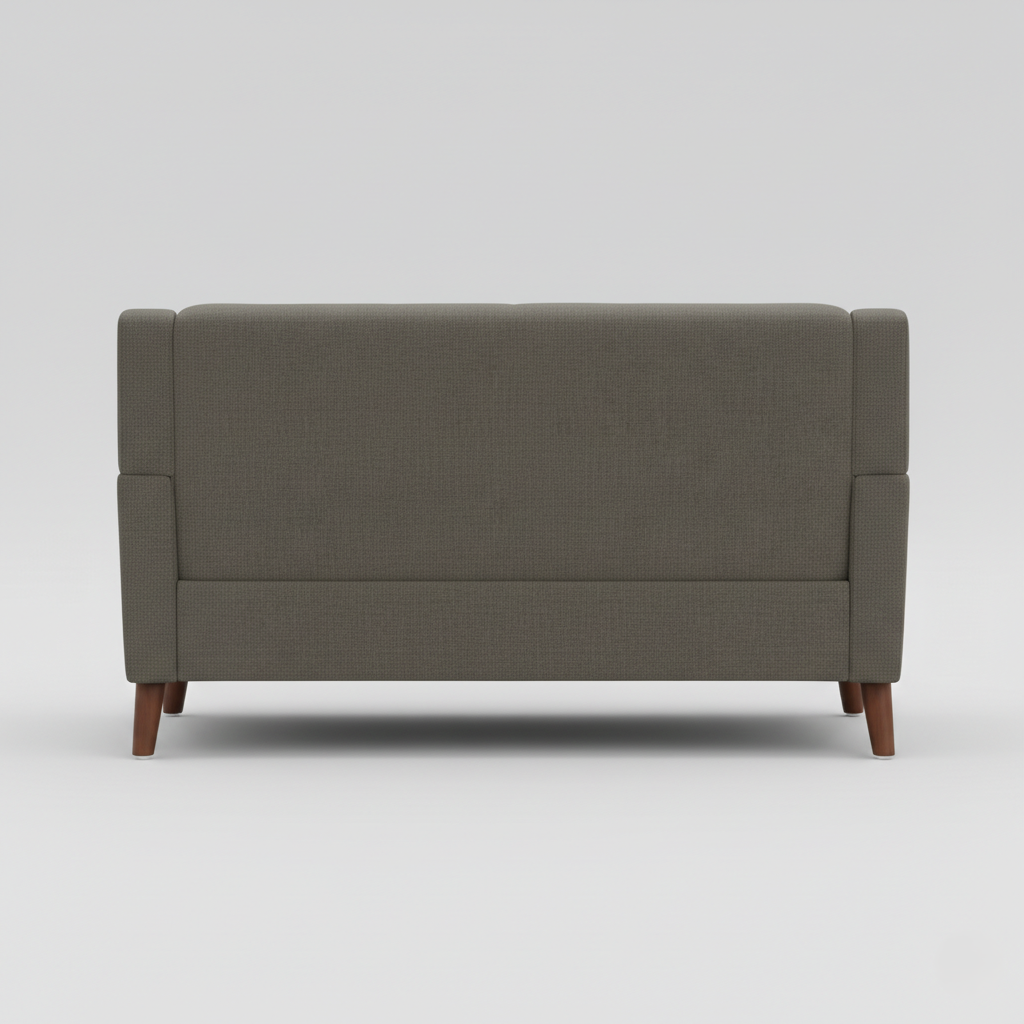 2 Seater Sofa for Home Furniture Made in Wooden Frame with Fabric and Teak wood Legs with Polish