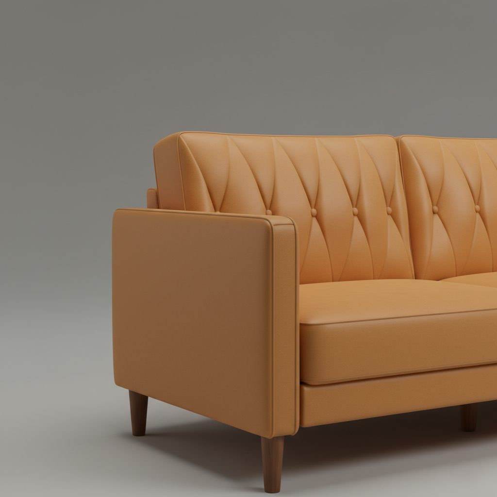 2 Seater Sofa Premium Leatherette Upholstery with Comfortable Design & Perfect for Living Room