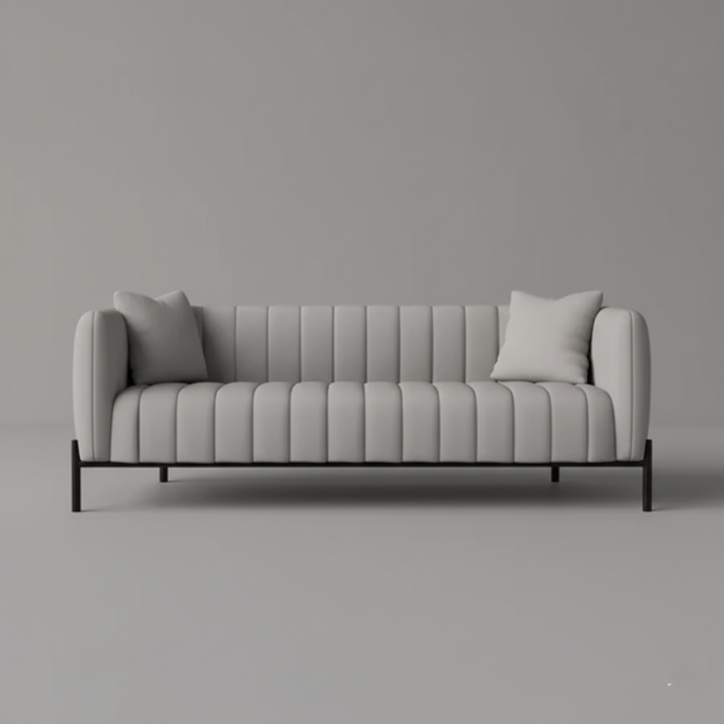 घर के फर्नीचर के लिए 3 सीटर सोफा, प्लाईवुड और लेदरेट फैब्रिक से बना अनोखा डिज़ाइन और लिविंग रूम के लिए आर्म रेस्ट और आरामदायक सोफा