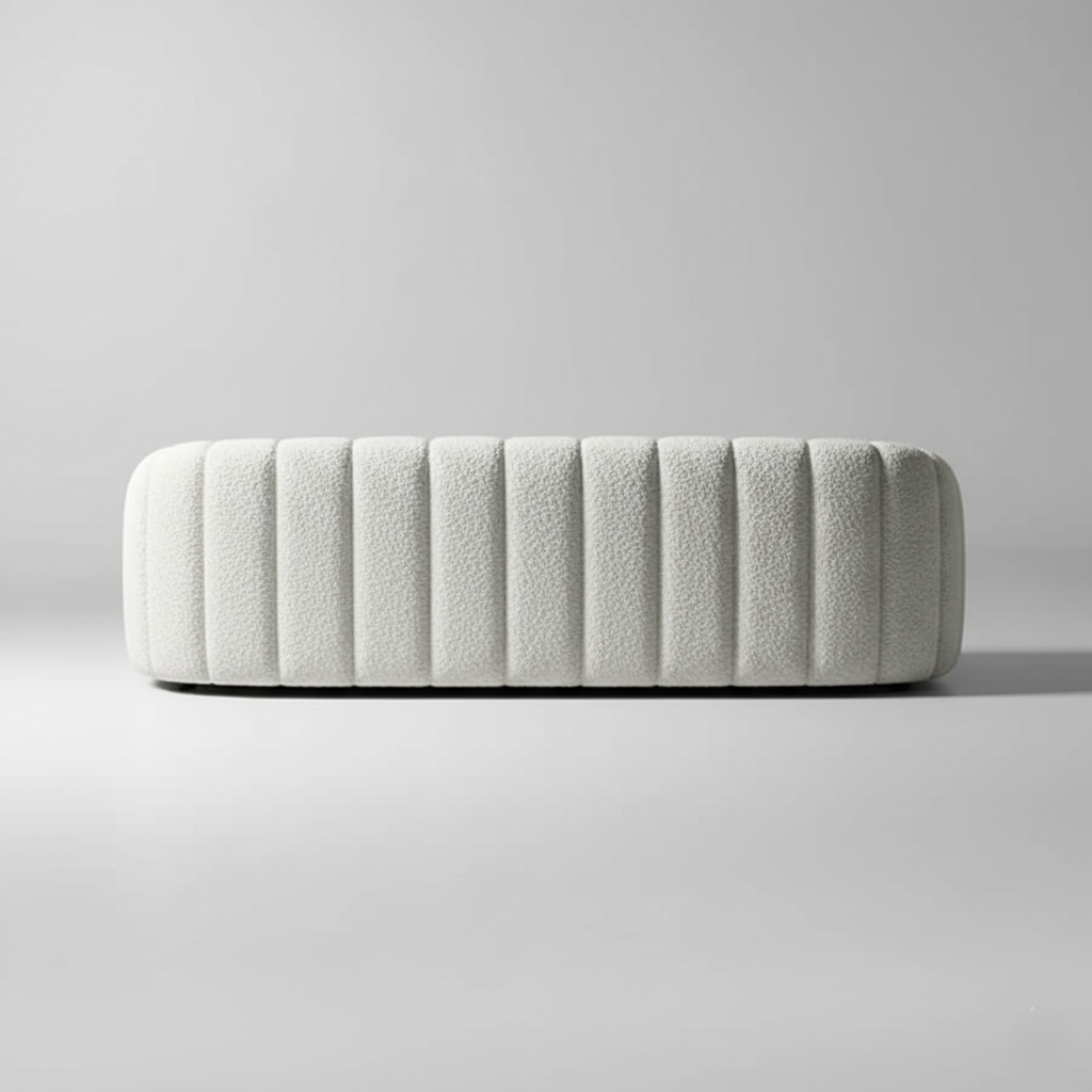 आधुनिक घरेलू फर्नीचर संरचना के लिए 3 सीटर सोफा, ठोस लकड़ी के फ्रेम और सफेद बुके फैब्रिक के साथ, मुलायम गद्देदार और लिविंग रूम में आराम