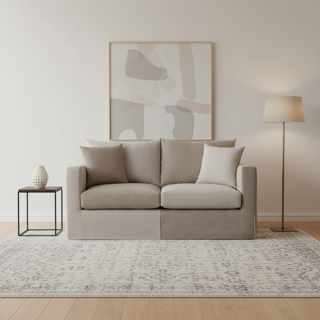 2 Seater Sofa Plywood Frame with Soft Padded High-Density Foam, Comfortable Design, Space-Saving, Perfect for Home Furniture