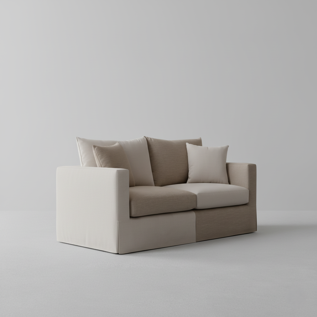 2 Seater Sofa Plywood Frame with Soft Padded High-Density Foam, Comfortable Design, Space-Saving, Perfect for Home Furniture