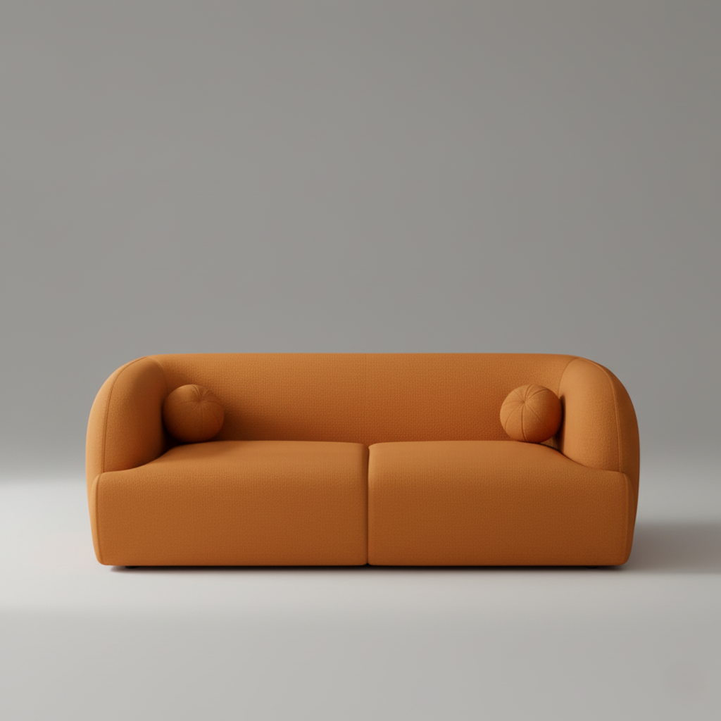 घर के फर्नीचर के लिए 3 सीटर सोफा, साबर फ़ैब्रिक, 350GSM, मरांडी लकड़ी और टीक प्लाई संरचना और लिविंग रूम के लिए आरामदायक रूप से मुलायम