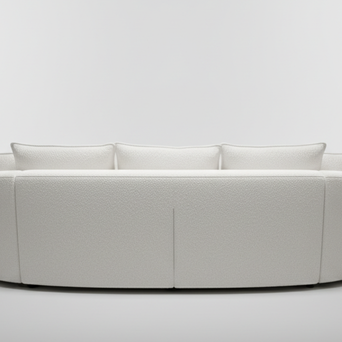5 Seater Experience Luxurious Comfort with The Boucle Curved Sectional Sofa, A Modern and Comfortable Choice for Your Living Space