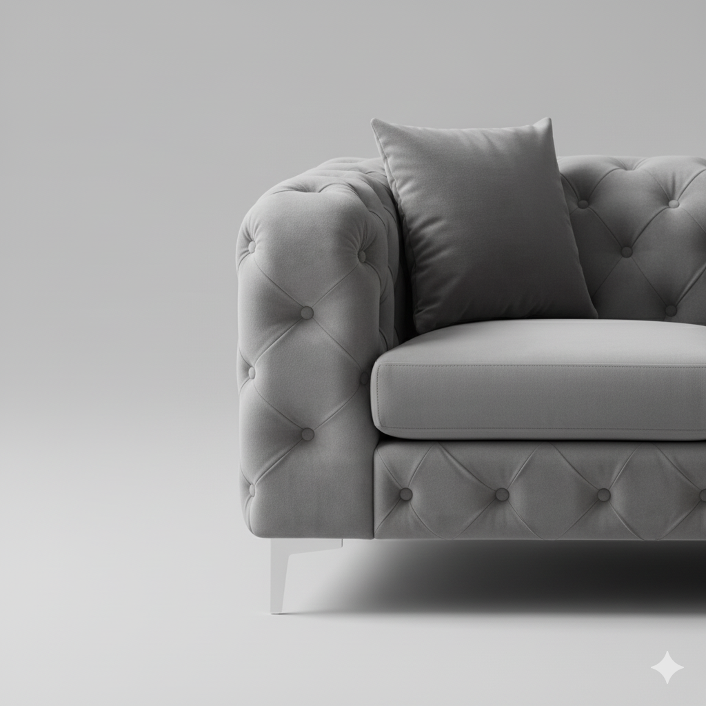 3 Seater Sofa for Home Furniture, Elegant Button Tufted Design with Comfortable Cushions