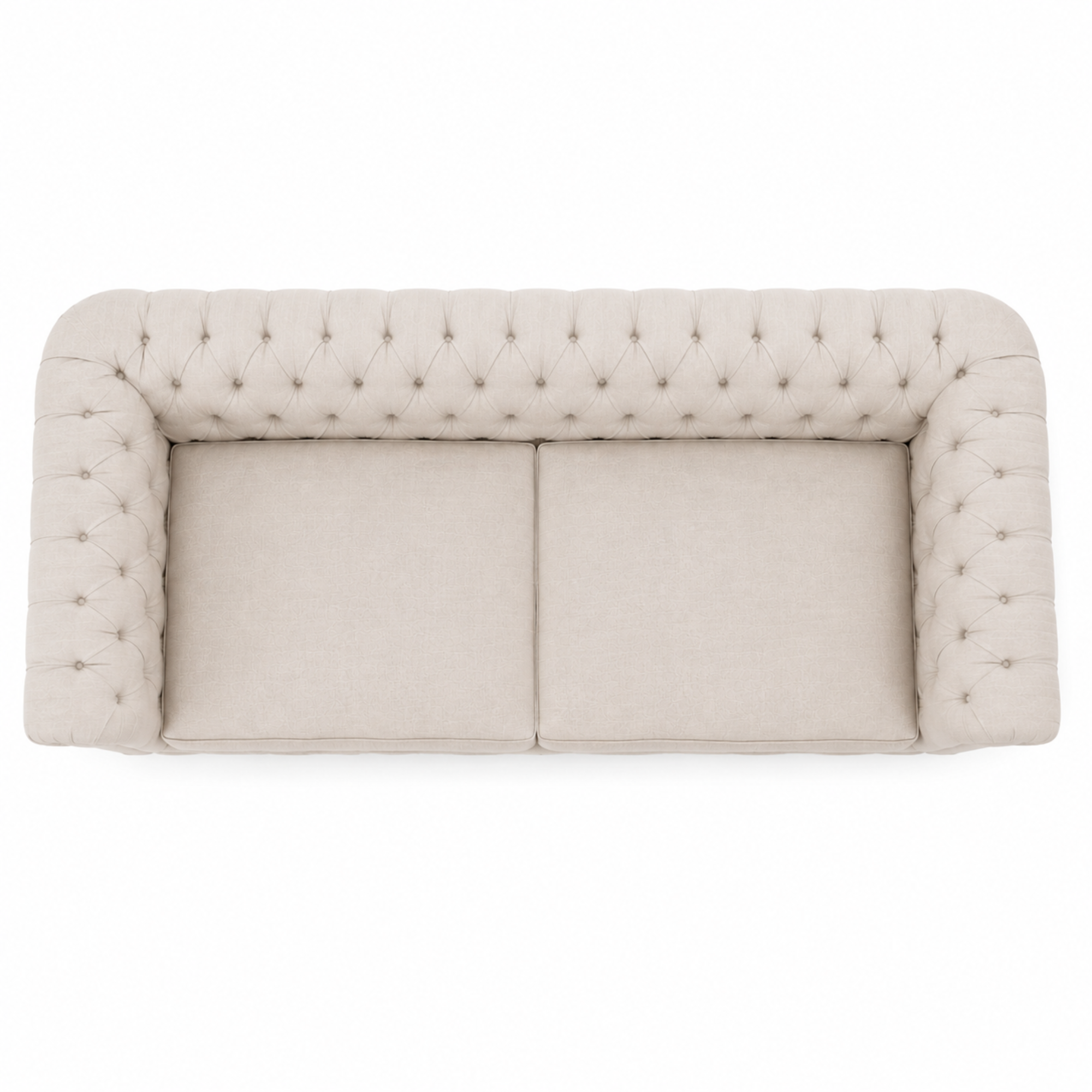 Best 3 Seater Chesterfield Sofa Fabric Cotton Line Blend Sofa with Frame Marandi wood & Soft Padded High Quality