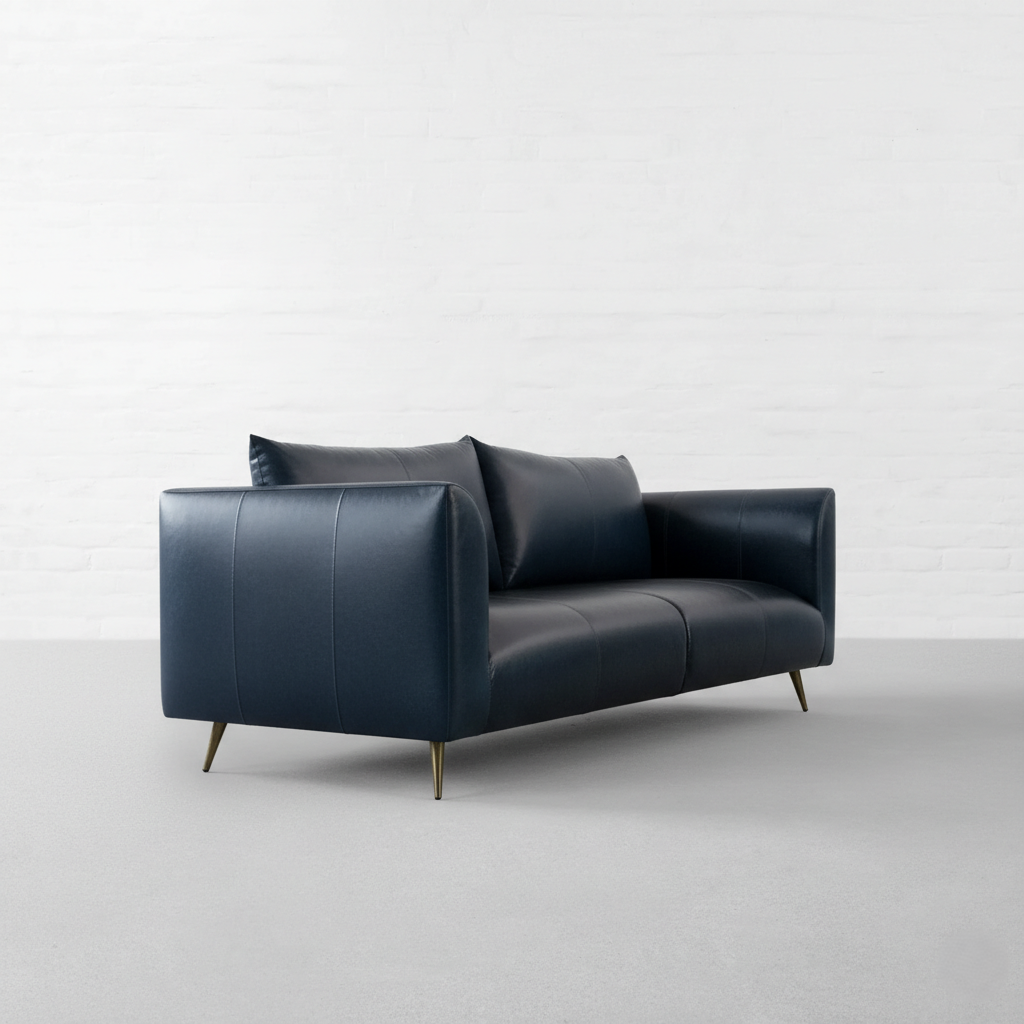 3 Seater Sofa Modern Design Made in Plyboard and Upholstery Leatherette Soft Seating &amp; Comfortable Padded Perfect for living Room