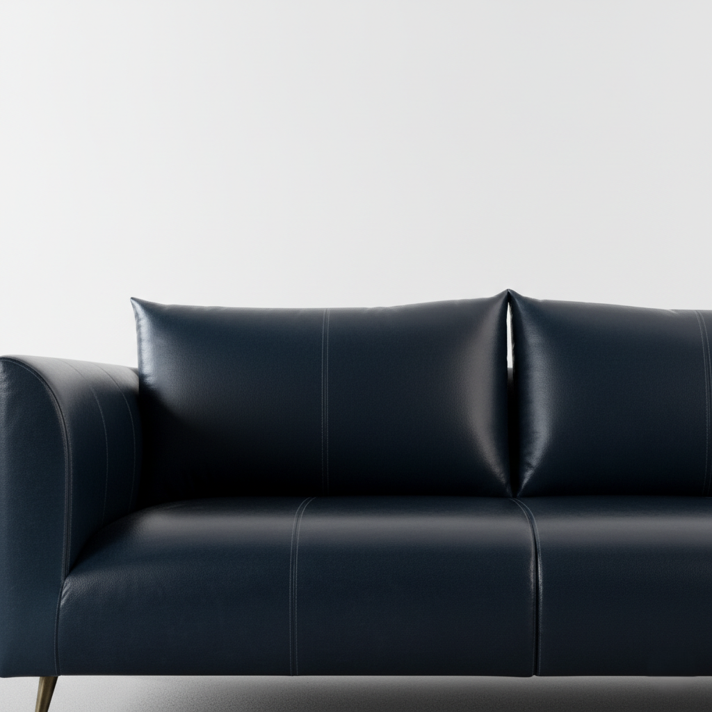 3 Seater Sofa Modern Design Made in Plyboard and Upholstery Leatherette Soft Seating &amp; Comfortable Padded Perfect for living Room