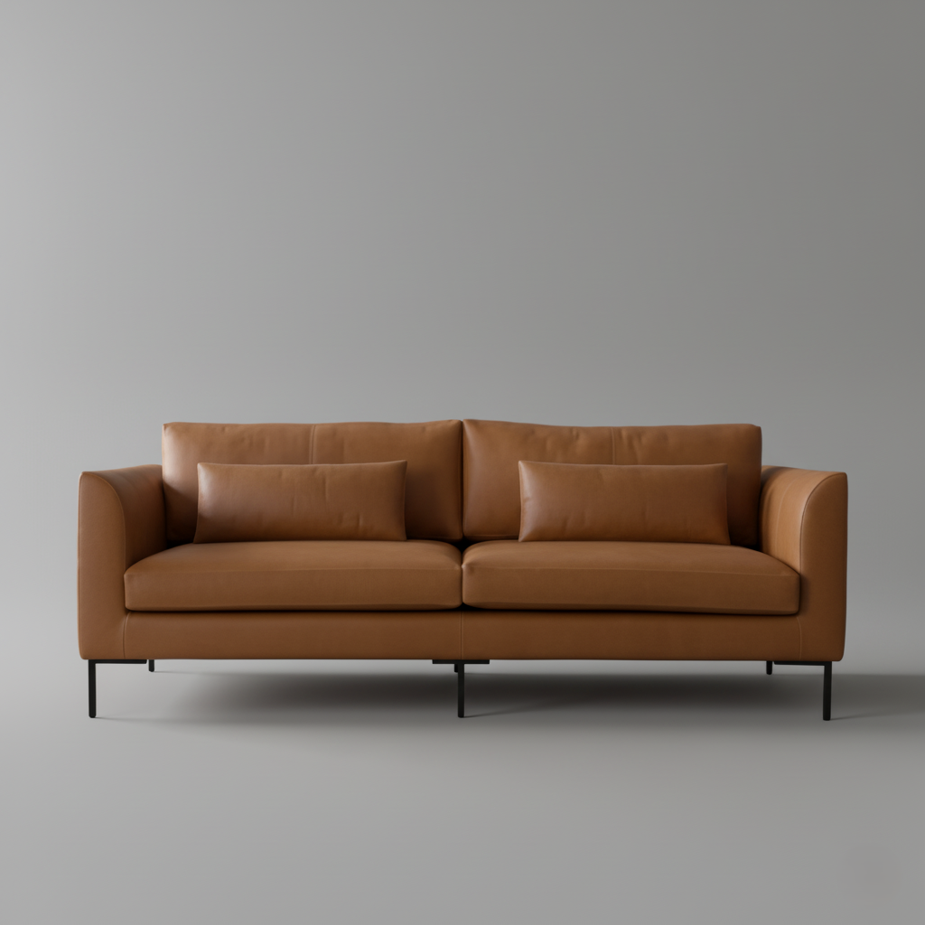 ৩ সিটের সোফা, ঘরের আসবাবের জন্য আধুনিক ডিজাইন, প্লাই এবং আপহোলস্ট্রি দিয়ে তৈরি, লেদারেট, টেকসই এবং আরামদায়ক প্যাডেড, বসার ঘরের জন্য উপযুক্ত।