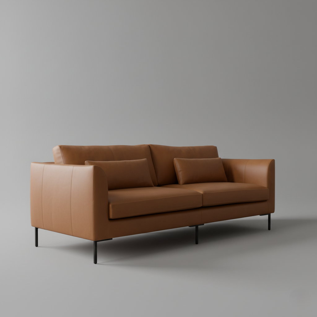 ৩ সিটের সোফা, ঘরের আসবাবের জন্য আধুনিক ডিজাইন, প্লাই এবং আপহোলস্ট্রি দিয়ে তৈরি, লেদারেট, টেকসই এবং আরামদায়ক প্যাডেড, বসার ঘরের জন্য উপযুক্ত।