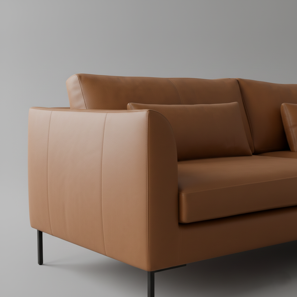 ৩ সিটের সোফা, ঘরের আসবাবের জন্য আধুনিক ডিজাইন, প্লাই এবং আপহোলস্ট্রি দিয়ে তৈরি, লেদারেট, টেকসই এবং আরামদায়ক প্যাডেড, বসার ঘরের জন্য উপযুক্ত।