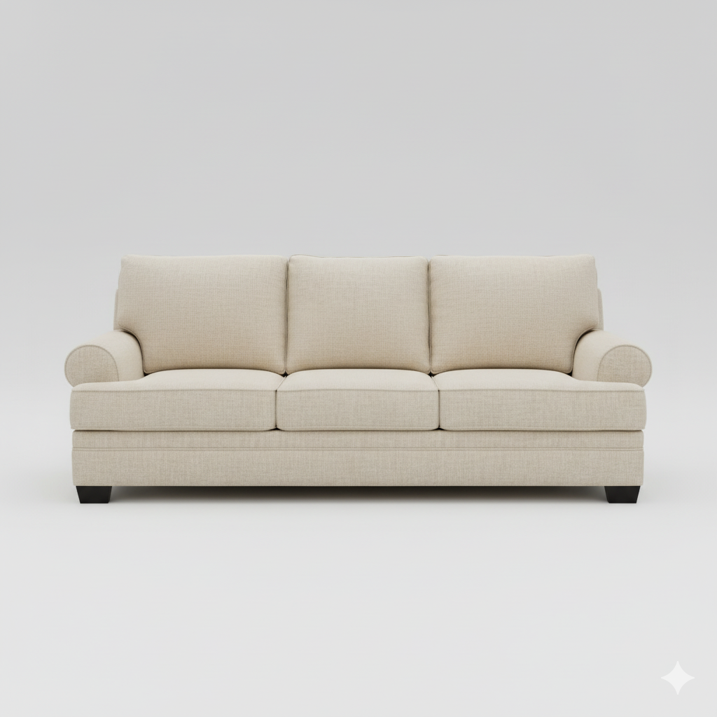 3-Seater Sofa High-performance Fabric with Marandi wood Frame and Multi-Density Foam