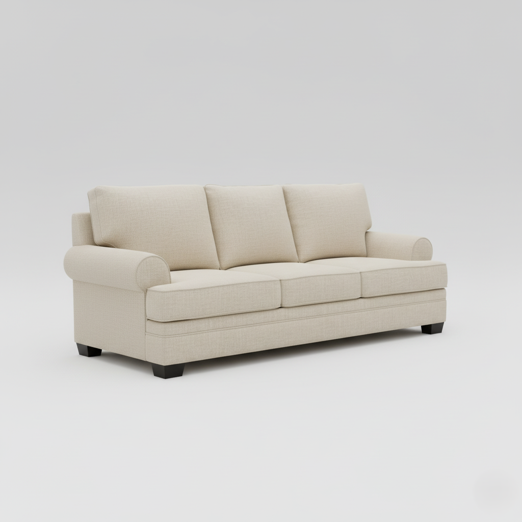 3-Seater Sofa High-performance Fabric with Marandi wood Frame and Multi-Density Foam