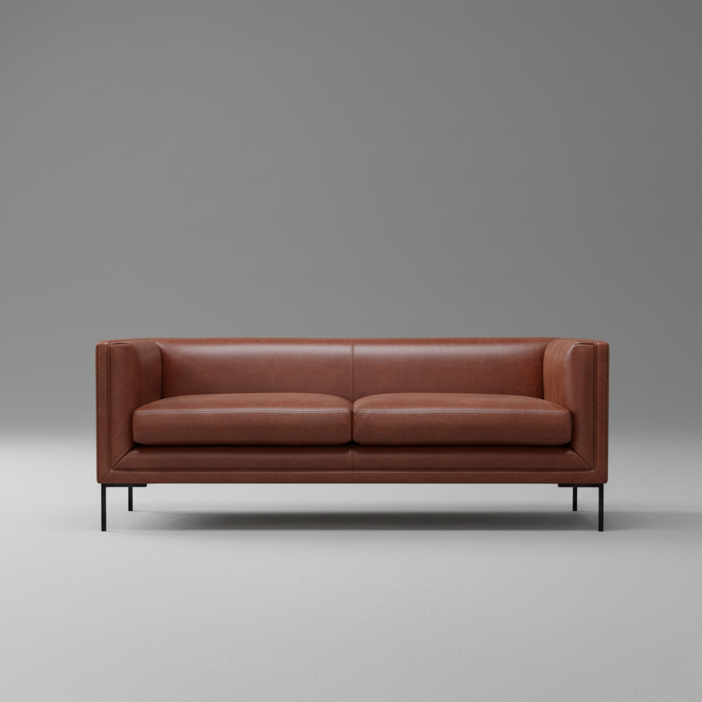 3 Seater Sofa for Home Furniture Leatherette Fabric Soft Seating & Metal Leg Durable in Long Lasting Sofa