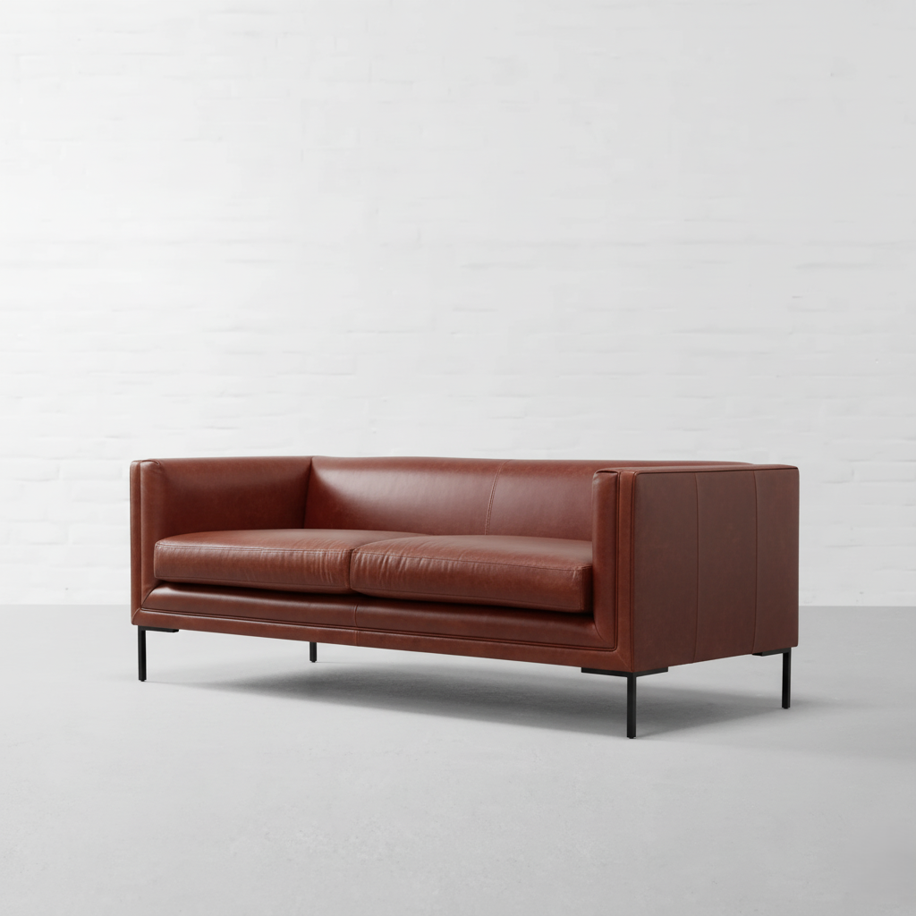 3 Seater Sofa for Home Furniture Leatherette Fabric Soft Seating & Metal Leg Durable in Long Lasting Sofa