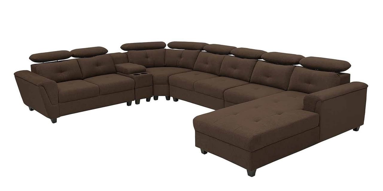 मॉड्यूलर सोफा शानदार यू आकार डिजाइन पूर्ण गद्देदार और उच्च पीठ समर्थन और नरम बैठने और लिविंग रूम के लिए आरामदायक सोफा के साथ