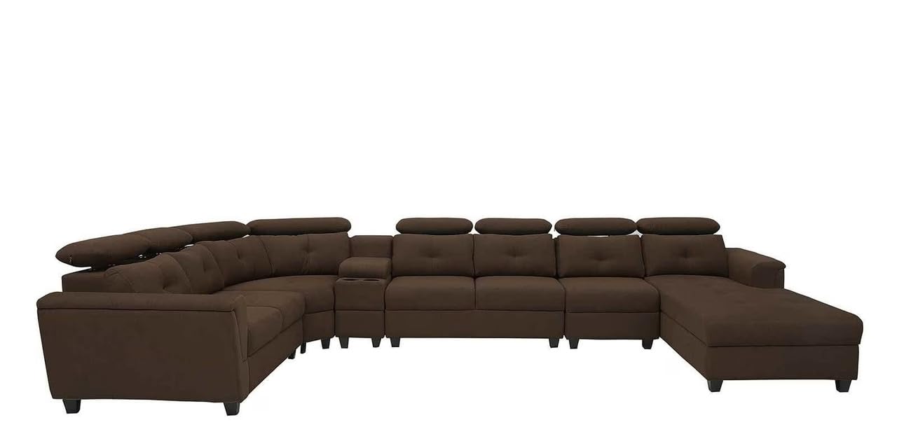 मॉड्यूलर सोफा शानदार यू आकार डिजाइन पूर्ण गद्देदार और उच्च पीठ समर्थन और नरम बैठने और लिविंग रूम के लिए आरामदायक सोफा के साथ