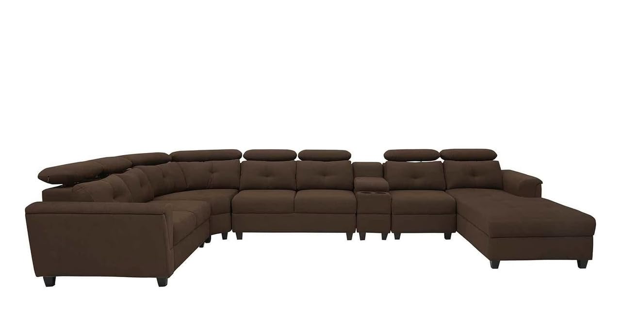 मॉड्यूलर सोफा शानदार यू आकार डिजाइन पूर्ण गद्देदार और उच्च पीठ समर्थन और नरम बैठने और लिविंग रूम के लिए आरामदायक सोफा के साथ