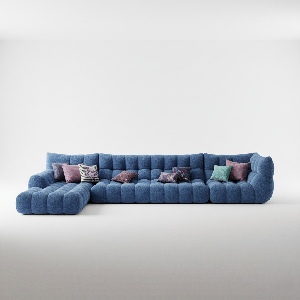 মডুলার সোফা বিলাসবহুল ইউ শেপ ডিজাইনের ফুল প্যাডেড প্রিমিয়াম ফ্যাব্রিক এবং নরম সিটিং এবং আরামদায়ক লিভিং রুমের সোফা