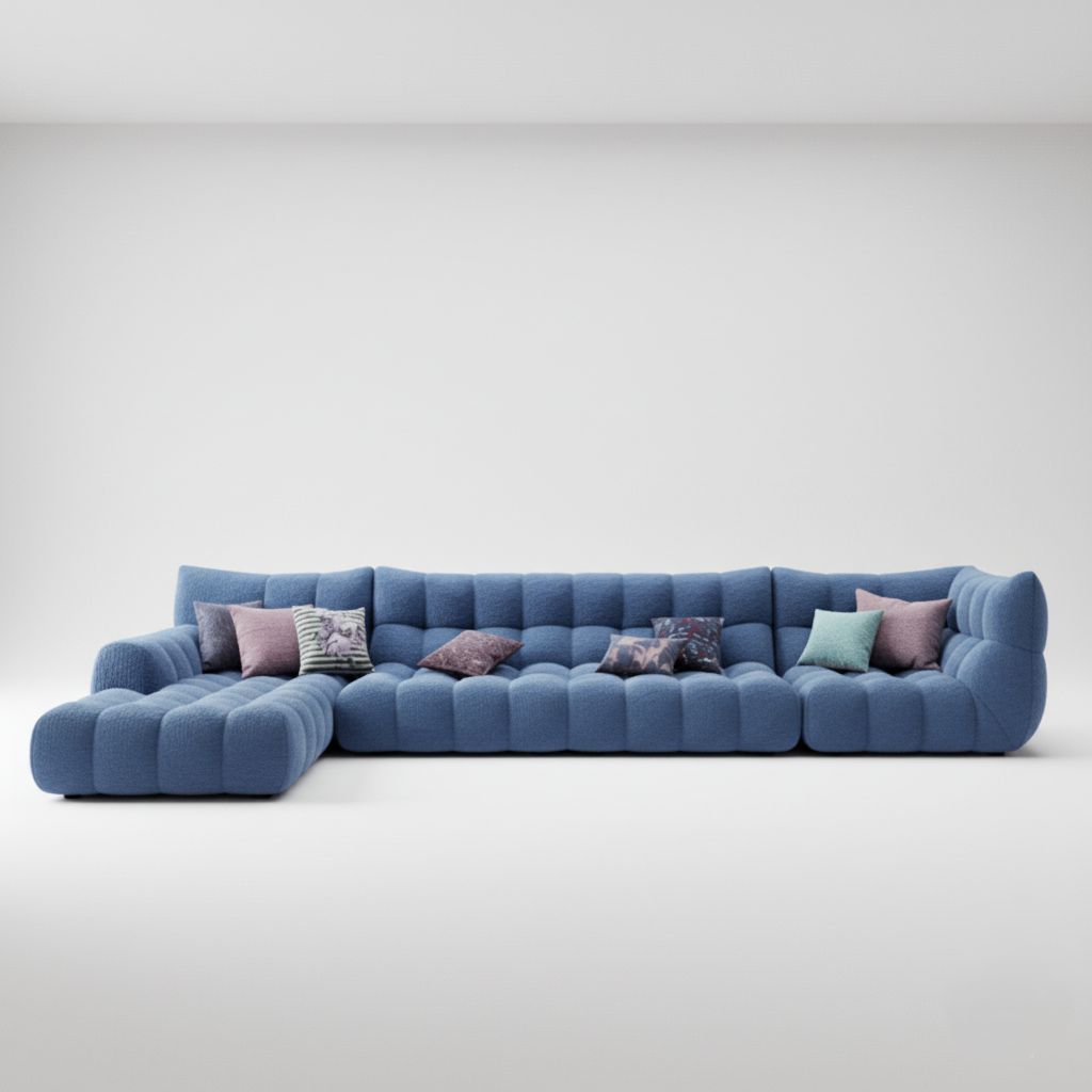 মডুলার সোফা বিলাসবহুল ইউ শেপ ডিজাইনের ফুল প্যাডেড প্রিমিয়াম ফ্যাব্রিক এবং নরম সিটিং এবং আরামদায়ক লিভিং রুমের সোফা