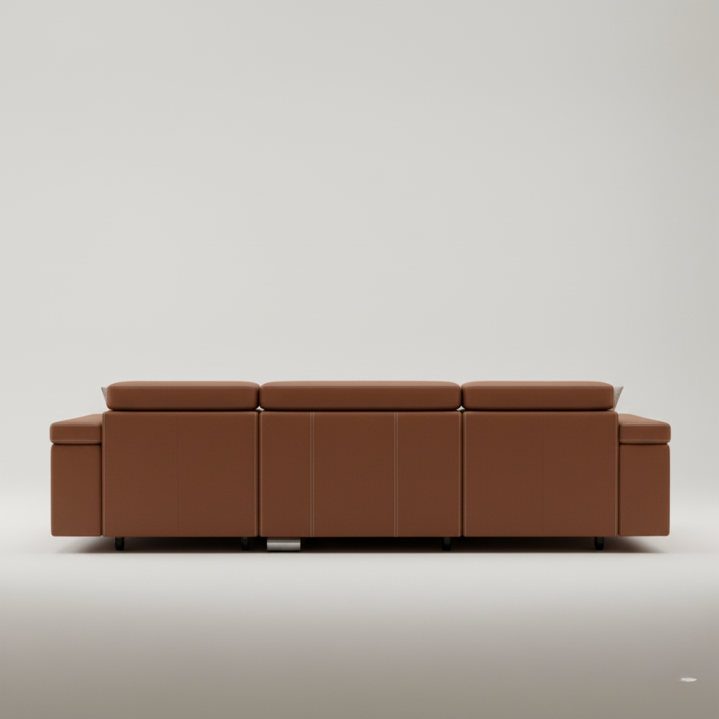 L Shape Leatherette Sofa Premium Faux Leather Furniture with Super Soft foam for a smart and tailored look