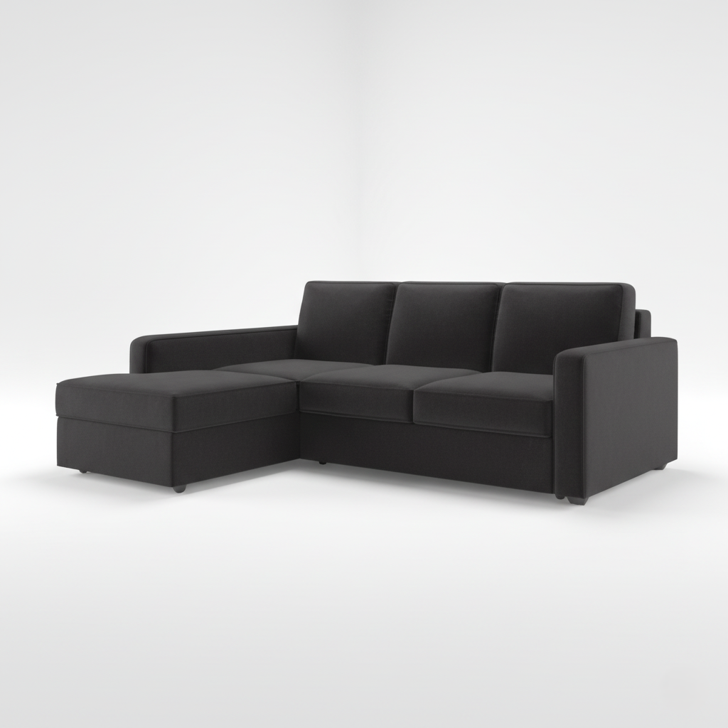 L-Shaped Corner Sofa Luxury Design Made in Marandi with Boucle fabric, Soft Seating 32 Density foam, High Quality Sofa for Living Room