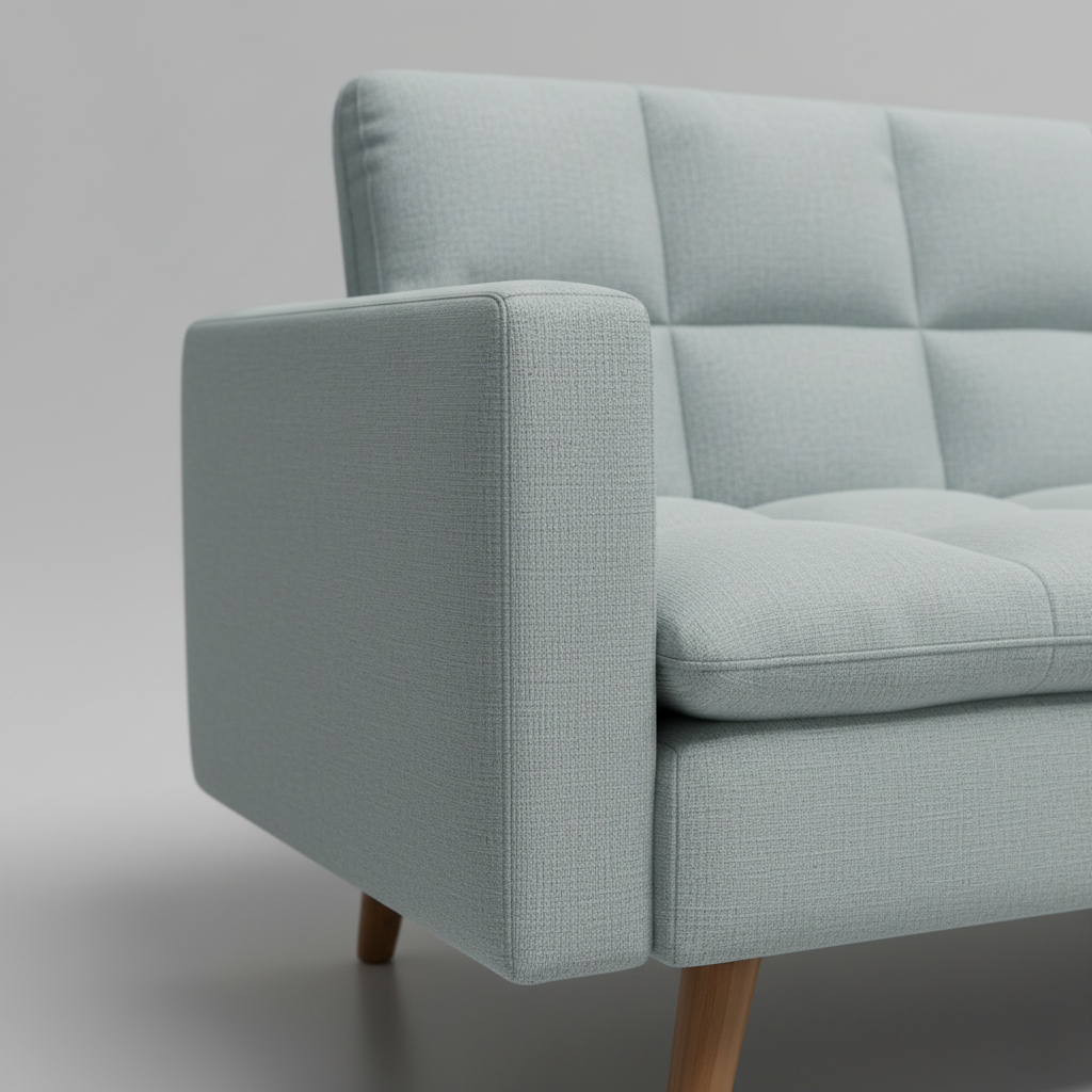 L-Shaped Corner Sleeper Sofa Cum Bed and Structure By Plywood &amp; Solid Wood Frame With Solid Wood Legs Base