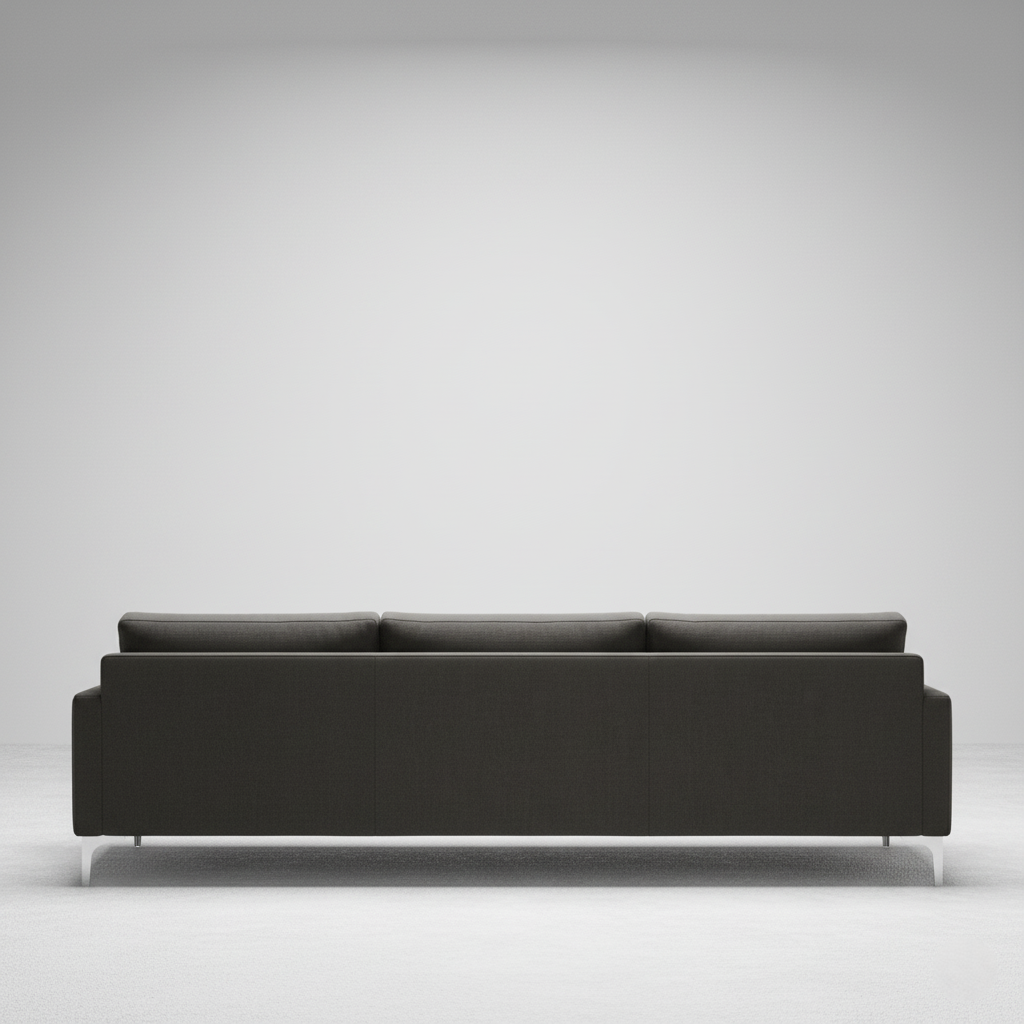 L-Shape Spacious Sofa Modern Design Premium Quality fabric Durable & Comfortable Padded Perfect for living Room -Black