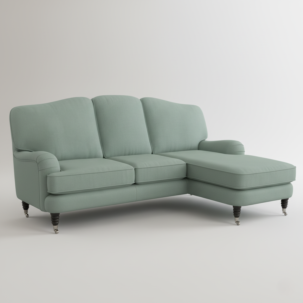 3 सीटर L आकार सोफा आधुनिक डिजाइन और फैब्रिक टिकाऊ और आरामदायक गद्देदार लिविंग रूम, ऑफिस के लिए बिल्कुल सही - ग्रे