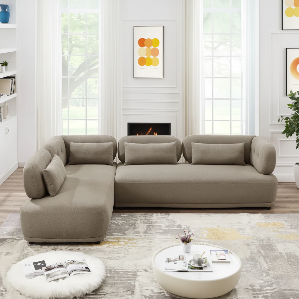 L Shape Sectional sofa Couch Modern Design and Comfort Seating & Soft Padded Perfect for living Room
