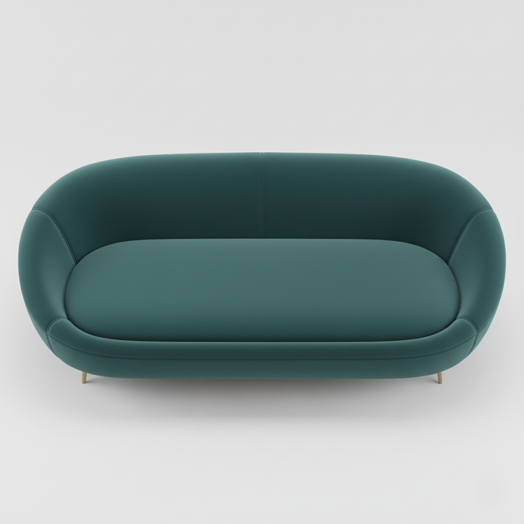 3 Seater & Sofa For Home Furniture, Upholstery Leatherette Modern And Durable Design For Living Room and Office- Green