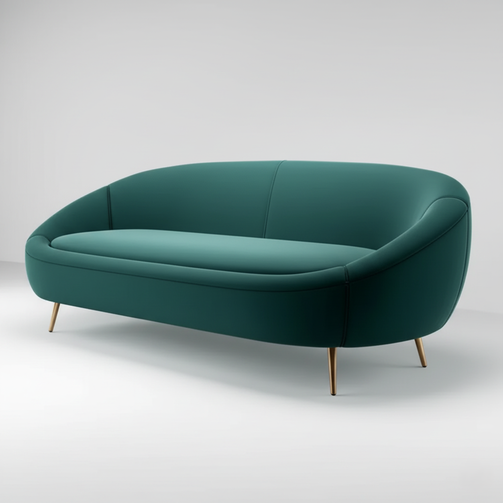 3 Seater & Sofa For Home Furniture, Upholstery Leatherette Modern And Durable Design For Living Room and Office- Green