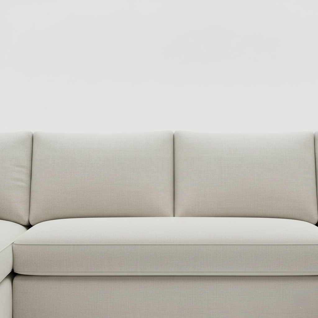 घर के फर्नीचर के लिए सेक्शनल यू आकार सोफा, लिविंग रूम के लिए आधुनिक और टिकाऊ डिज़ाइन का असबाब कपड़ा - ग्रे