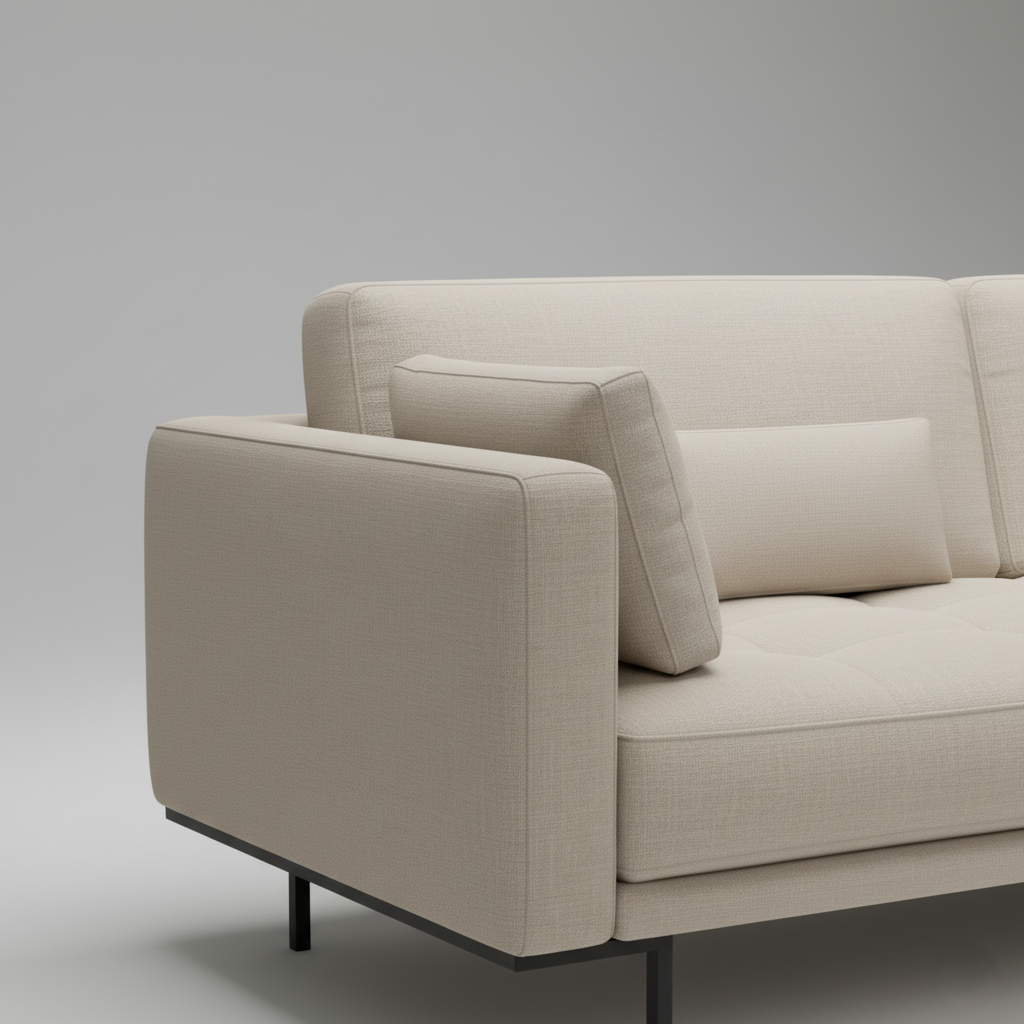 3 Seater sofa for Home Furniture Made in Marandi wood with upholstery fabric and Soft Seating Comfort Foam for Living Room